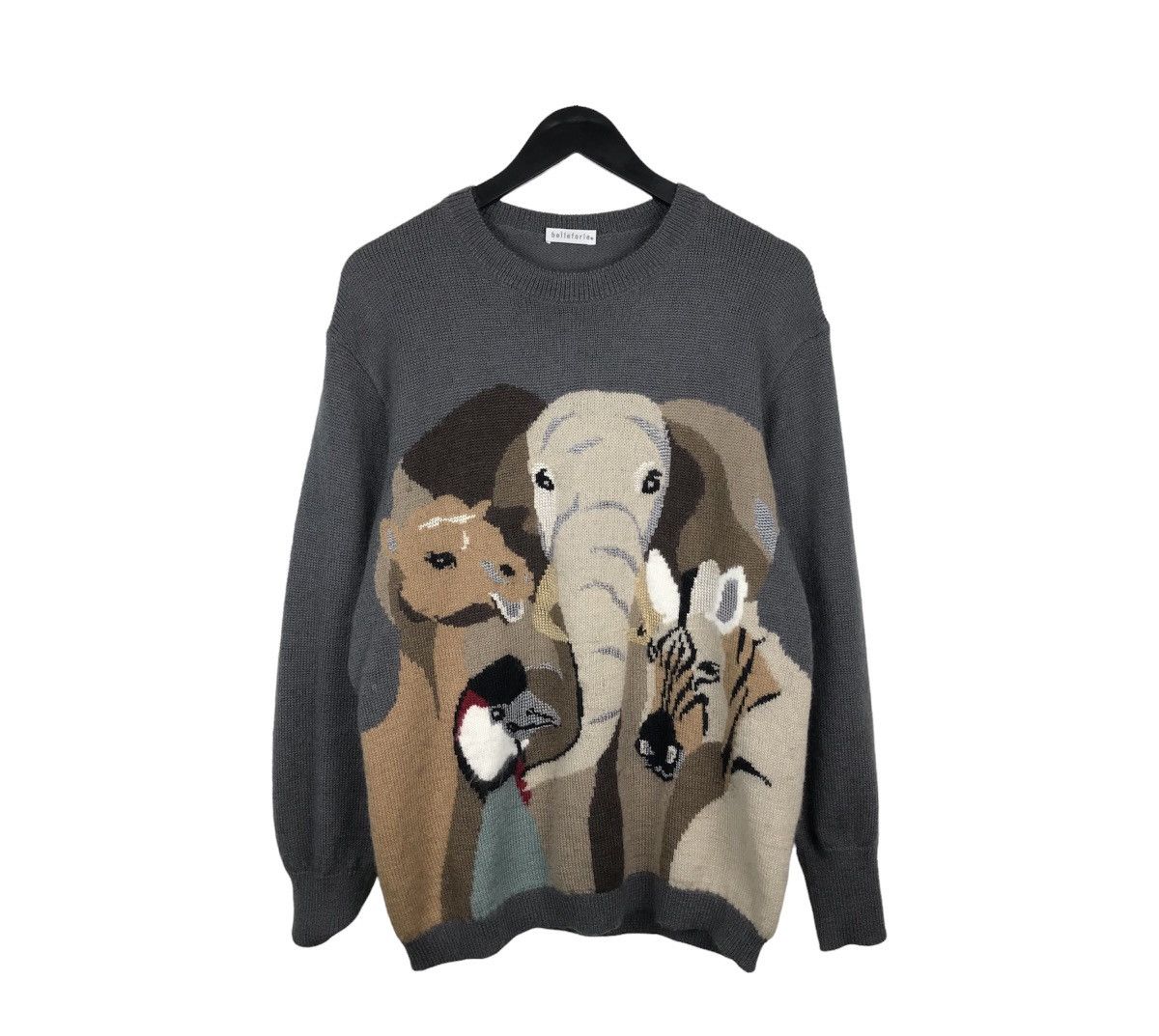 Habitat × Japanese Brand × Vintage Vintage Belleforble Embroidery Safari Habitat KnitSweathirts Size US M / EU 48-50 / 2 - 1 Thumbnail