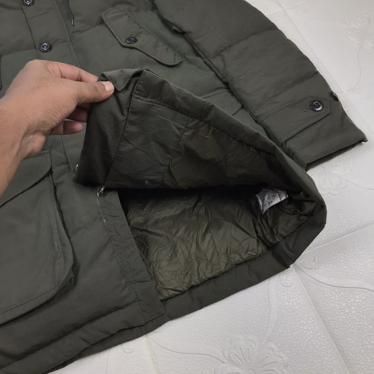 Designer × Japanese Brand × Vintage Vintage Japanese Gooddays Olive Green Puffer Parkat Jacket Size US M / EU 48-50 / 2 - 5 Thumbnail
