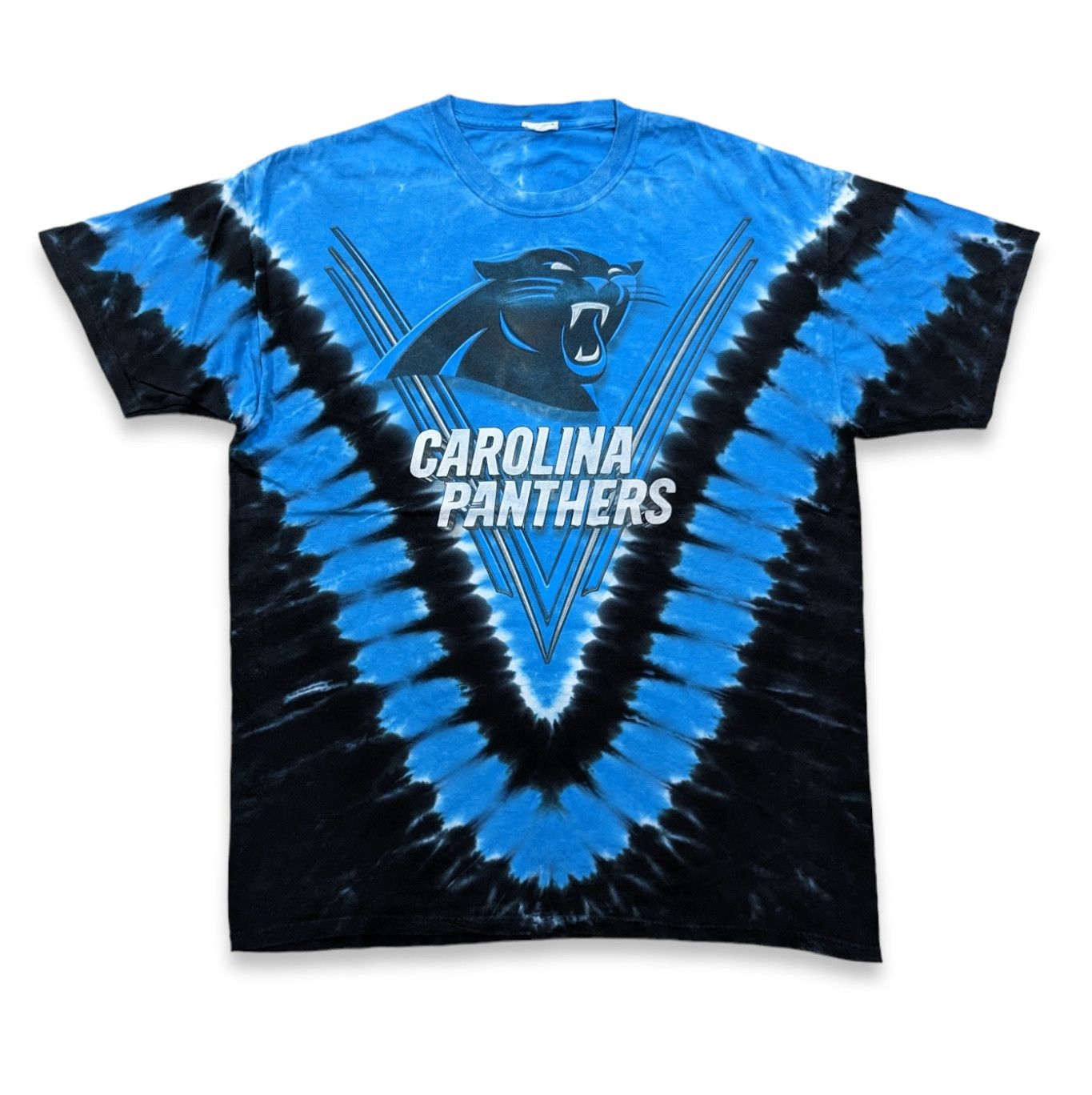 NFL × Starter × Vintage Vintage 90s Carolina Panthers NFL Tie Dye Tee Size US XL / EU 56 / 4 - 1 Thumbnail