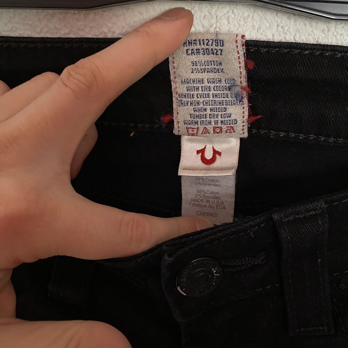 True Religion True Religion Horsehoe Black Denim Jeans Size 25" / US 0 / IT 36 - 6 Thumbnail