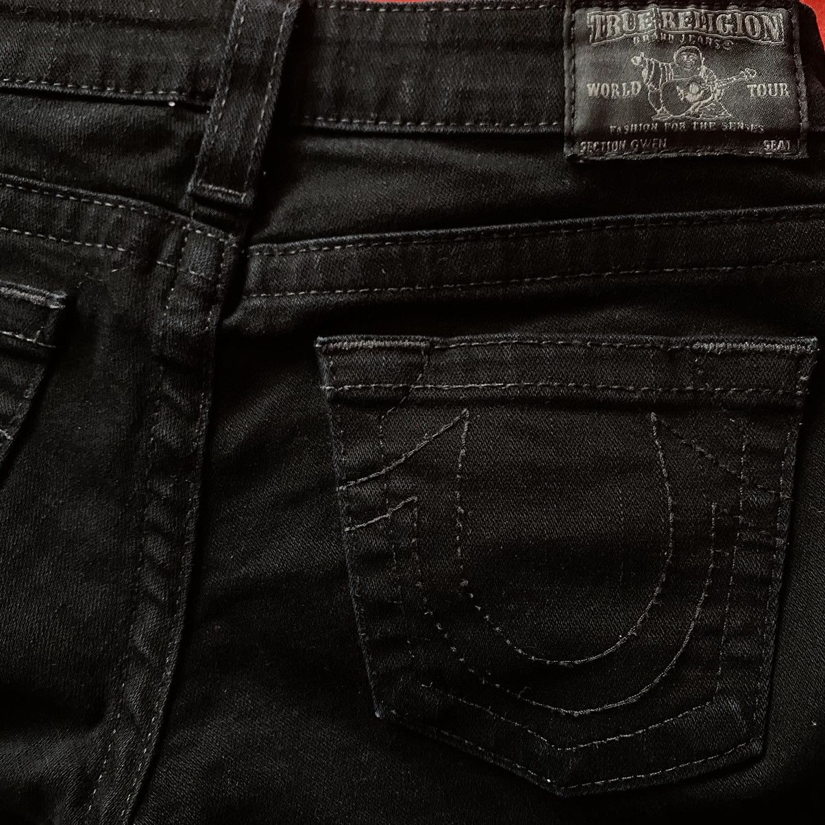 True Religion True Religion Horsehoe Black Denim Jeans Size 25" / US 0 / IT 36 - 3 Thumbnail