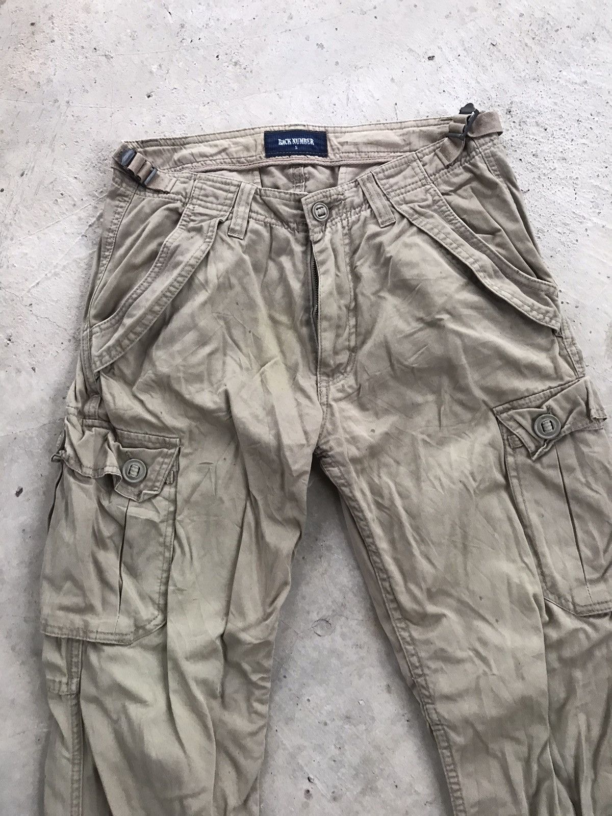 14th Addiction RARE BACK NUMBERS CARGO PANTS MULTI POCKET Size US 31 - 8 Thumbnail
