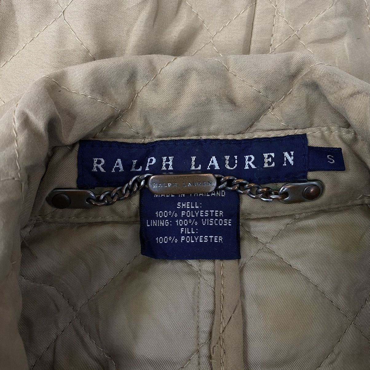 Ralph Lauren RALPH LAUREN Button Up Quilted Plain Brown Fleece Sweater Size US S / EU 44-46 / 1 - 3 Thumbnail