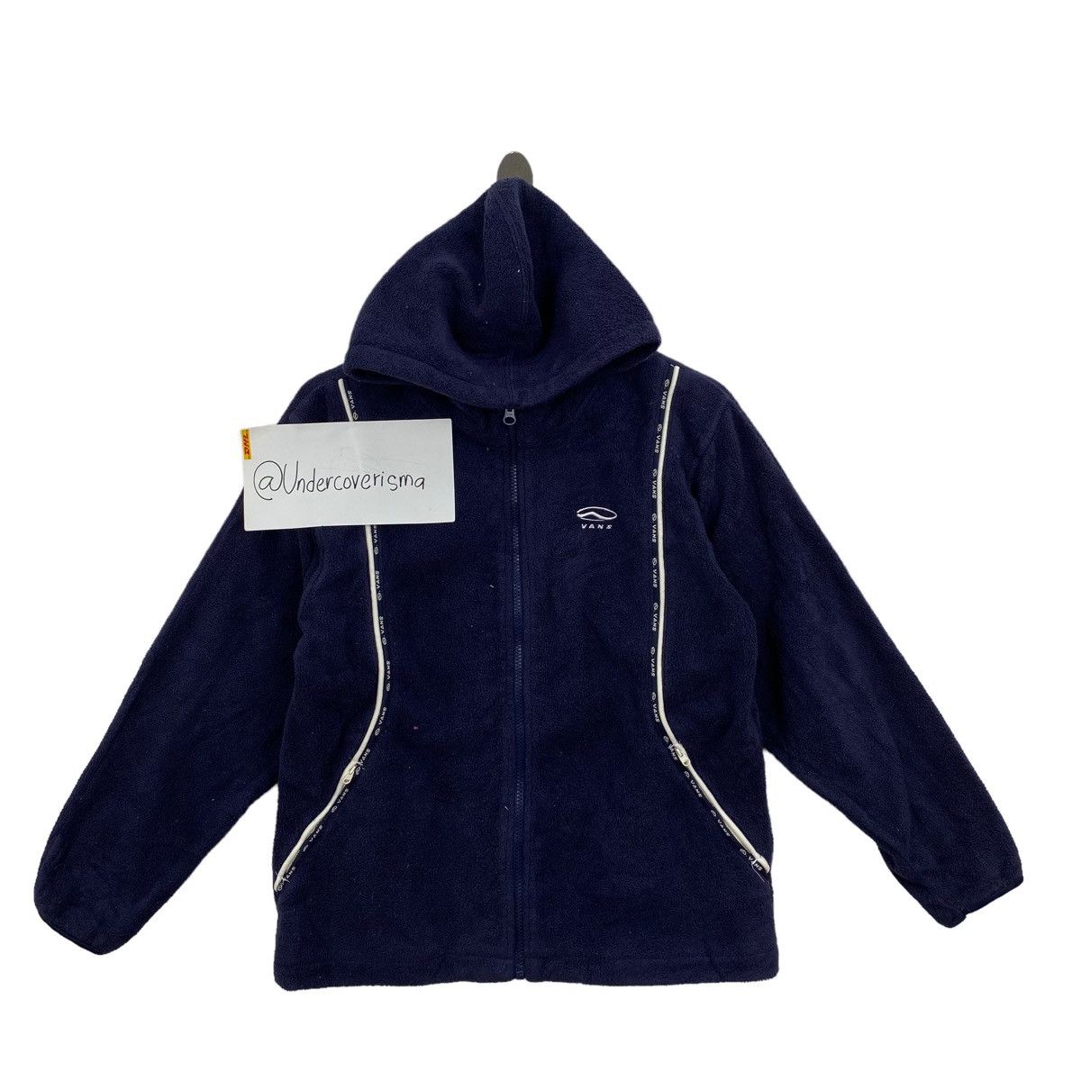 Vans Vintage VANS SKATEBOARD Brand Stripe Retro Sherp Navy Hoodie Size US XS / EU 42 / 0 - 1 Thumbnail