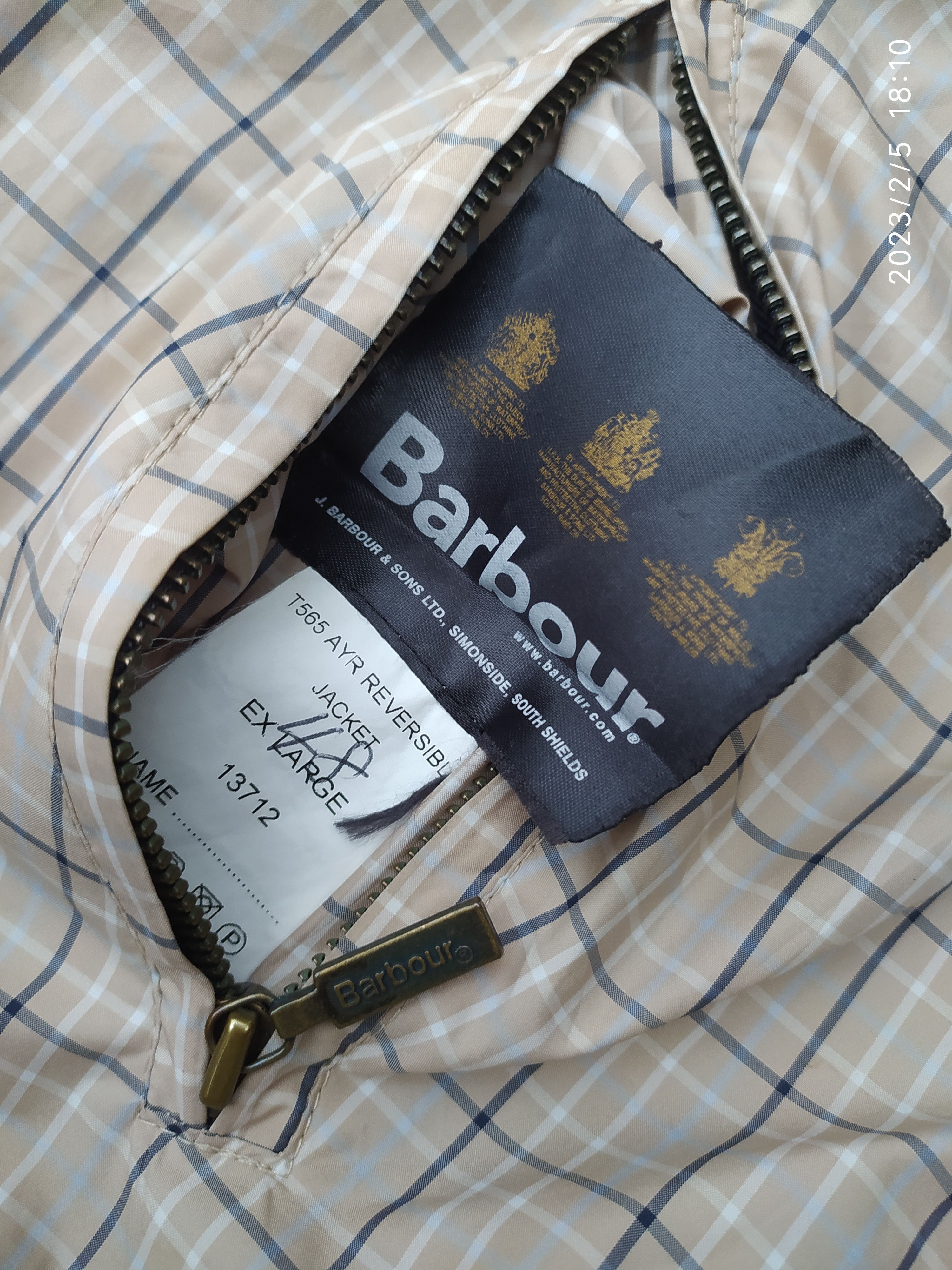 Barbour 💥 Vintage Barbour AYR Reversible Two-Sided Jacket 💥 Size US XL / EU 56 / 4 - 3 Thumbnail