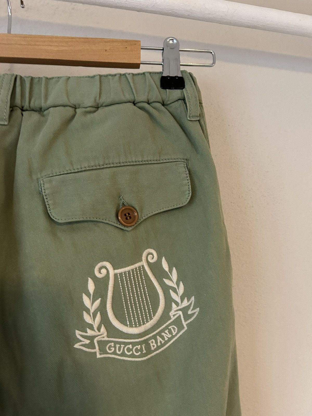 Gucci Embroidered Band Casual Pants in Light Green Size US 30 / EU 46 - 7 Thumbnail
