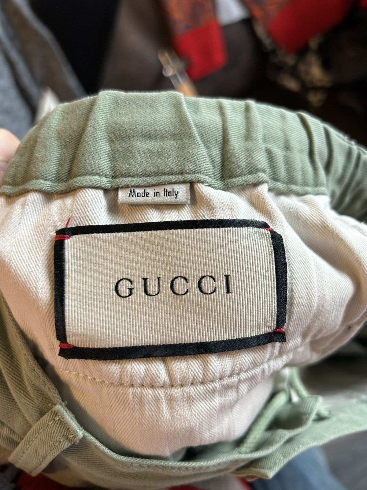 Gucci Embroidered Band Casual Pants in Light Green Size US 30 / EU 46 - 10 Thumbnail