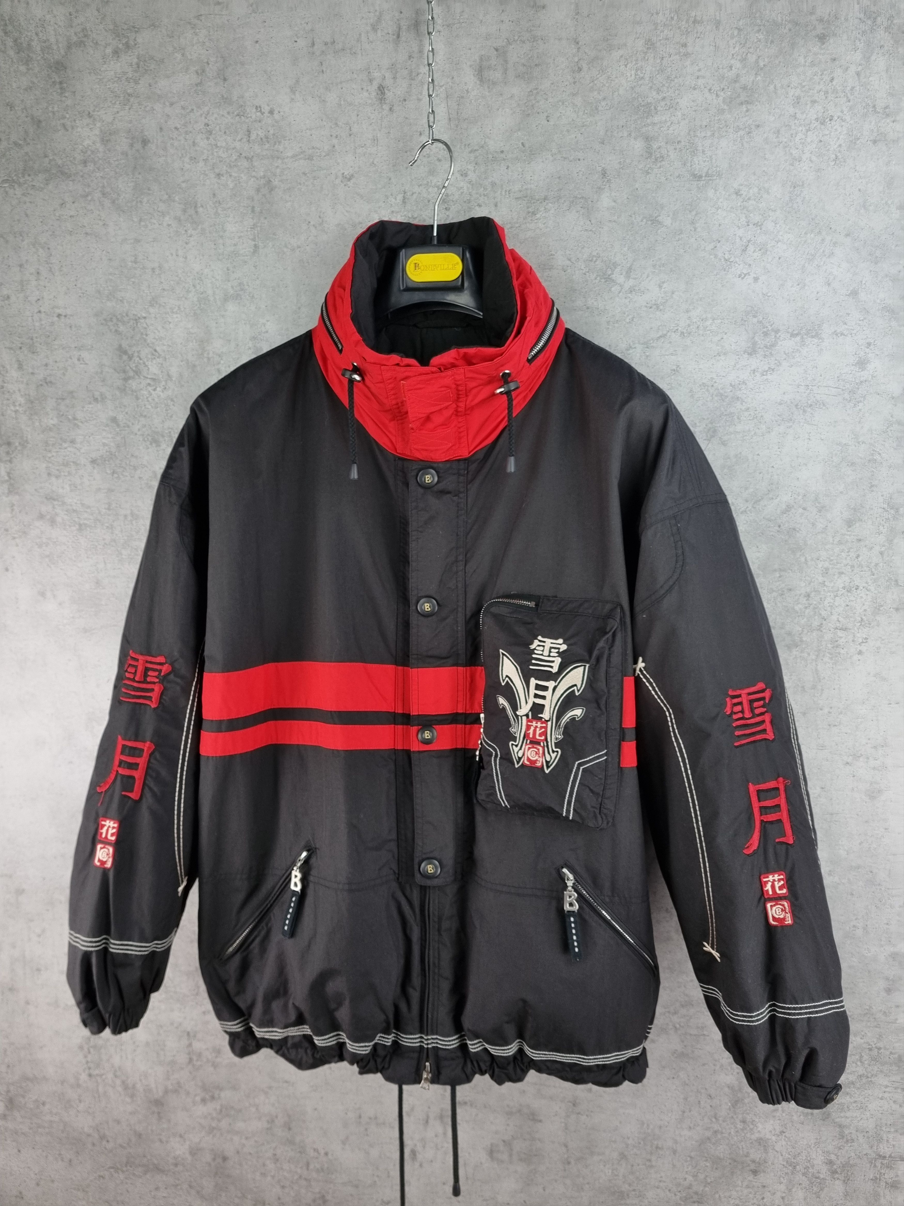 Bogner × Japanese Brand Bogner Embroidered Art on Nylon Hooded Jacket Size US L / EU 52-54 / 3 - 5 Thumbnail