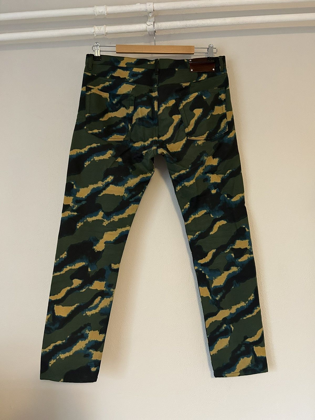 Dries Van Noten Len Lye Camo Print Denim Jeans Size US 32 / EU 48 - 9 Thumbnail