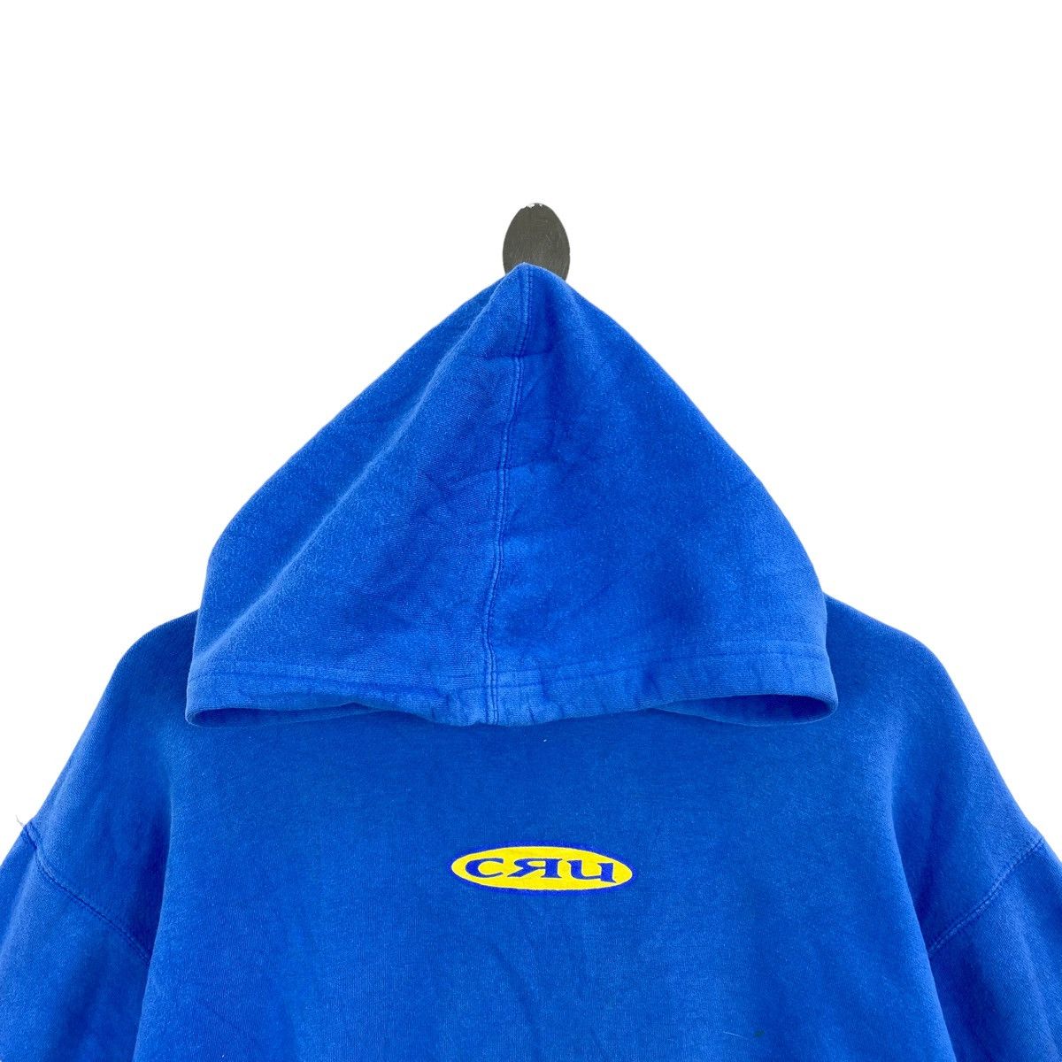 Vintage Vintage 90s CRU Centre Logo Print Blue Hoodie Size US L / EU 52-54 / 3 - 4 Thumbnail
