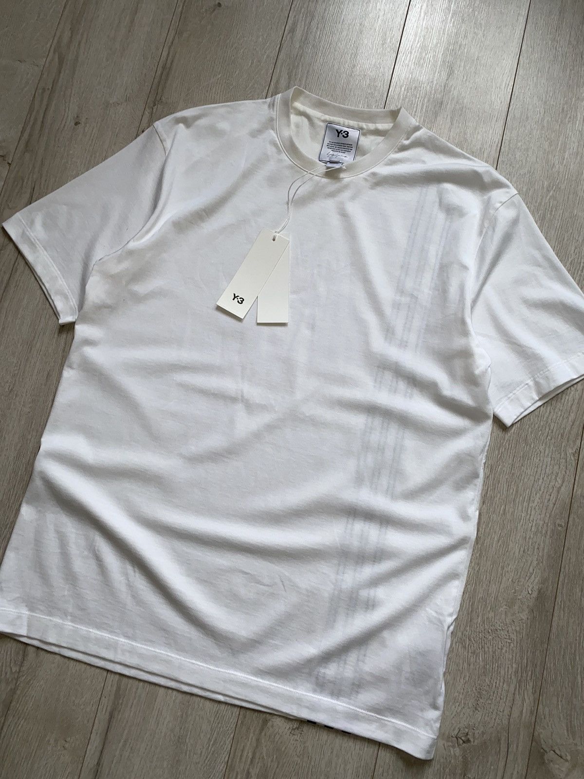 Adidas / Y-3 t-shirt ss21 black stripe loose round tee