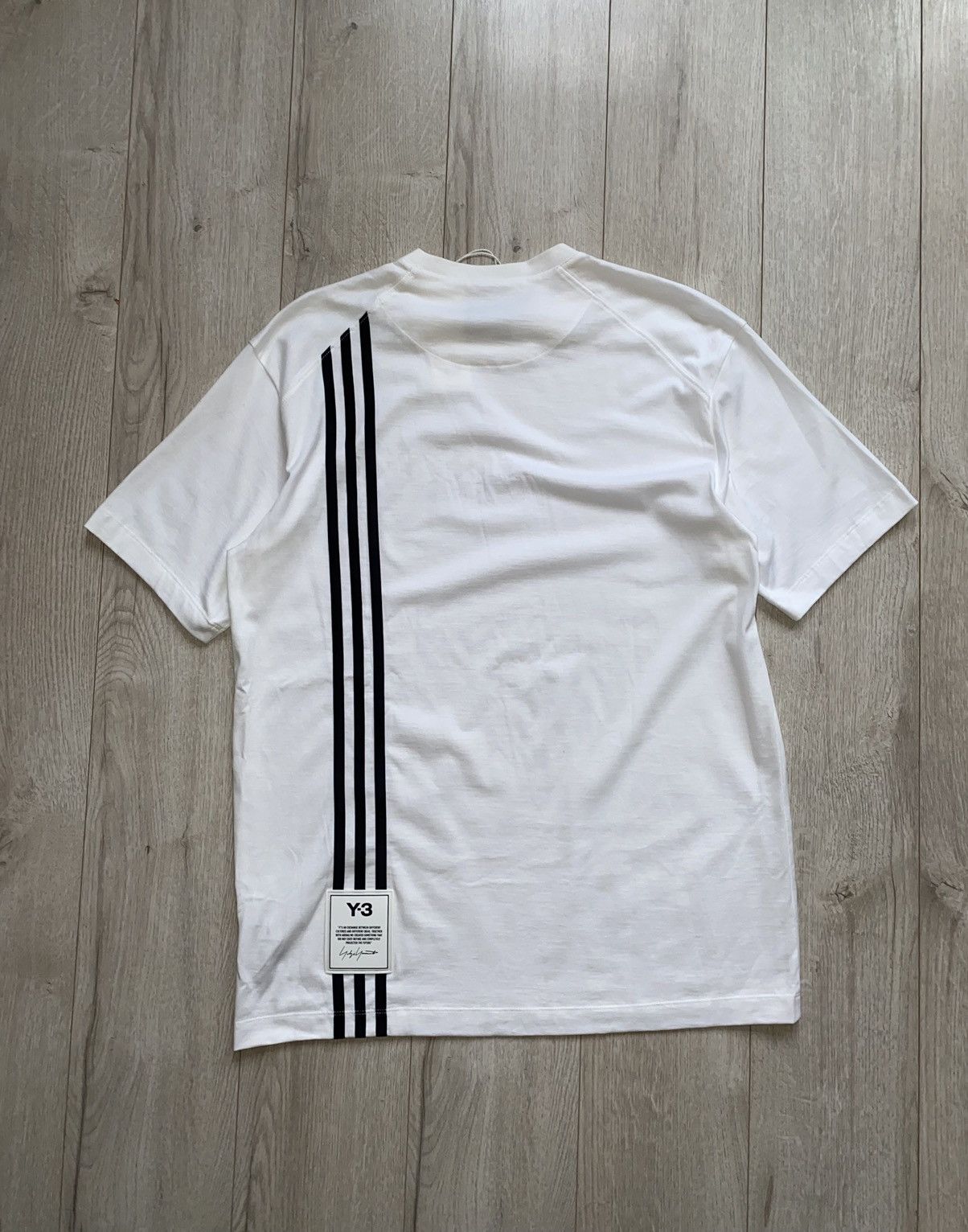 Adidas / Y-3 t-shirt ss21 black stripe loose round tee