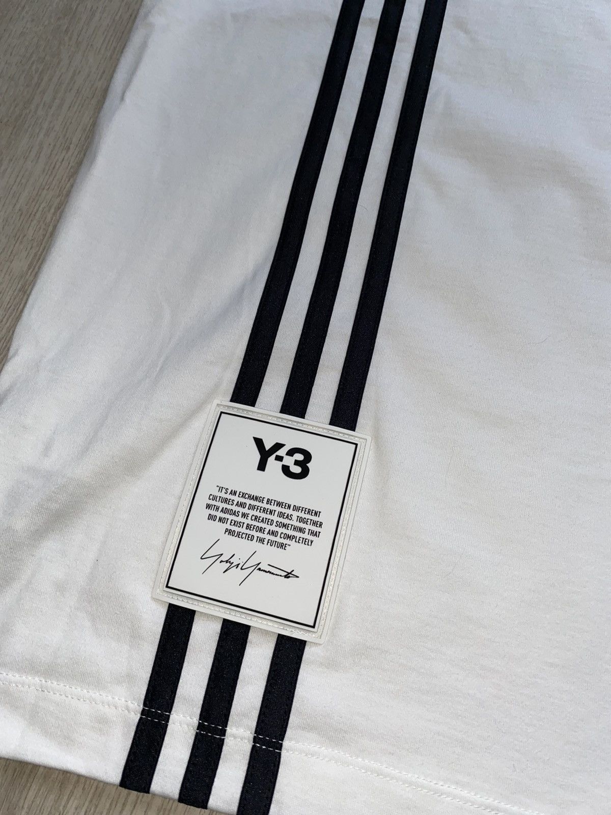 Adidas / Y-3 t-shirt ss21 black stripe loose round tee