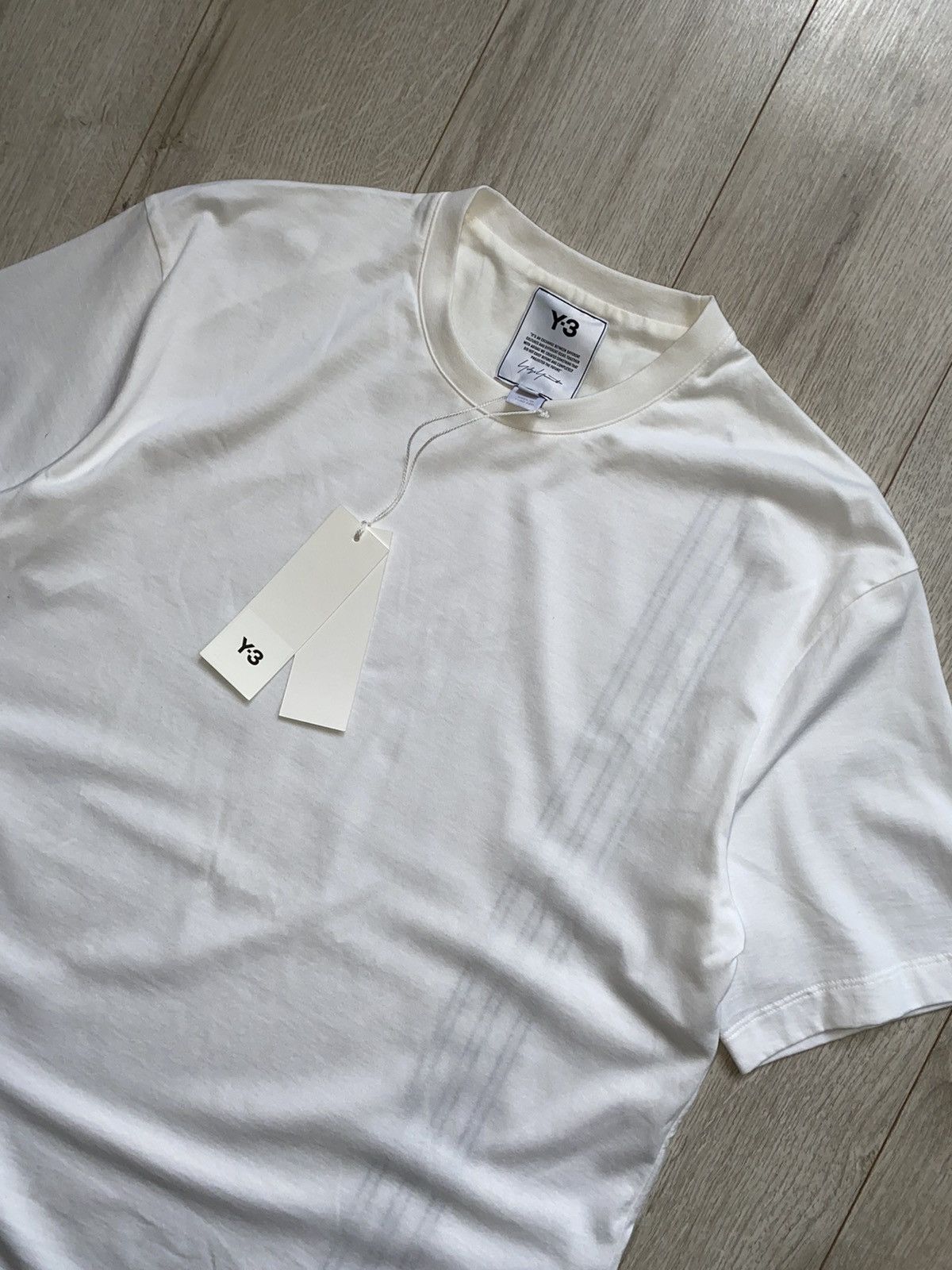 Adidas / Y-3 t-shirt ss21 black stripe loose round tee