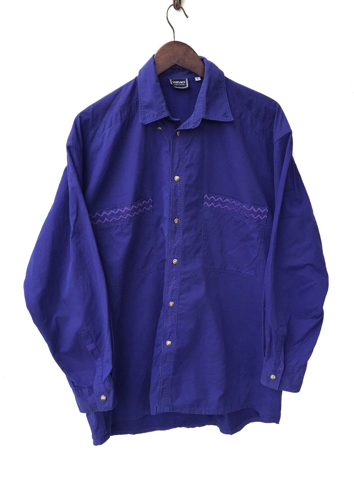 Versace Jeans Couture Versace Jeans Couture Italy Button Ups Luxury Shirt Size US L / EU 52-54 / 3 - 1 Thumbnail