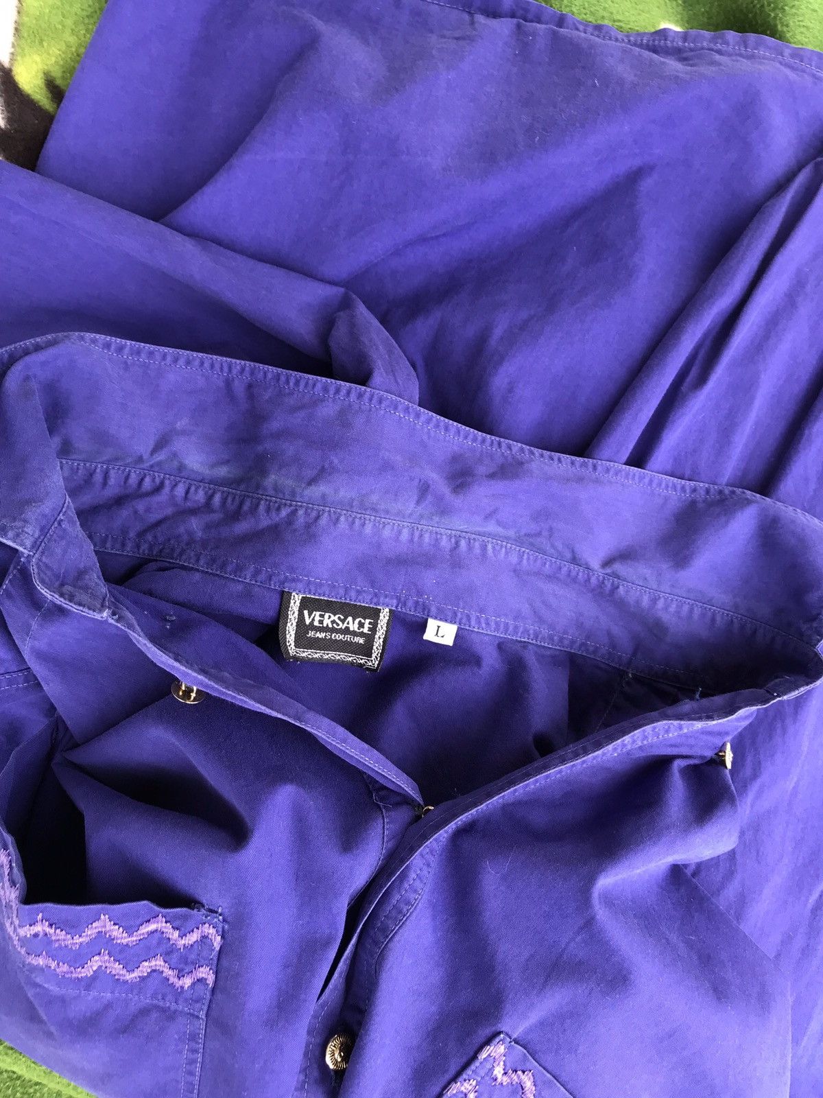 Versace Jeans Couture Versace Jeans Couture Italy Button Ups Luxury Shirt Size US L / EU 52-54 / 3 - 9 Thumbnail