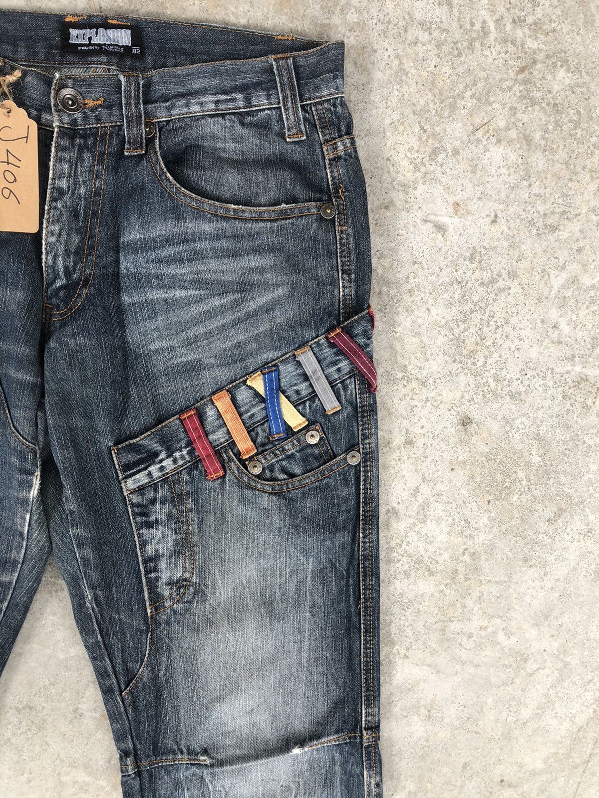 Hysteric Glamour Japanese Explosion Double Waist Distressed Jeans Size US 32 / EU 48 - 5 Thumbnail