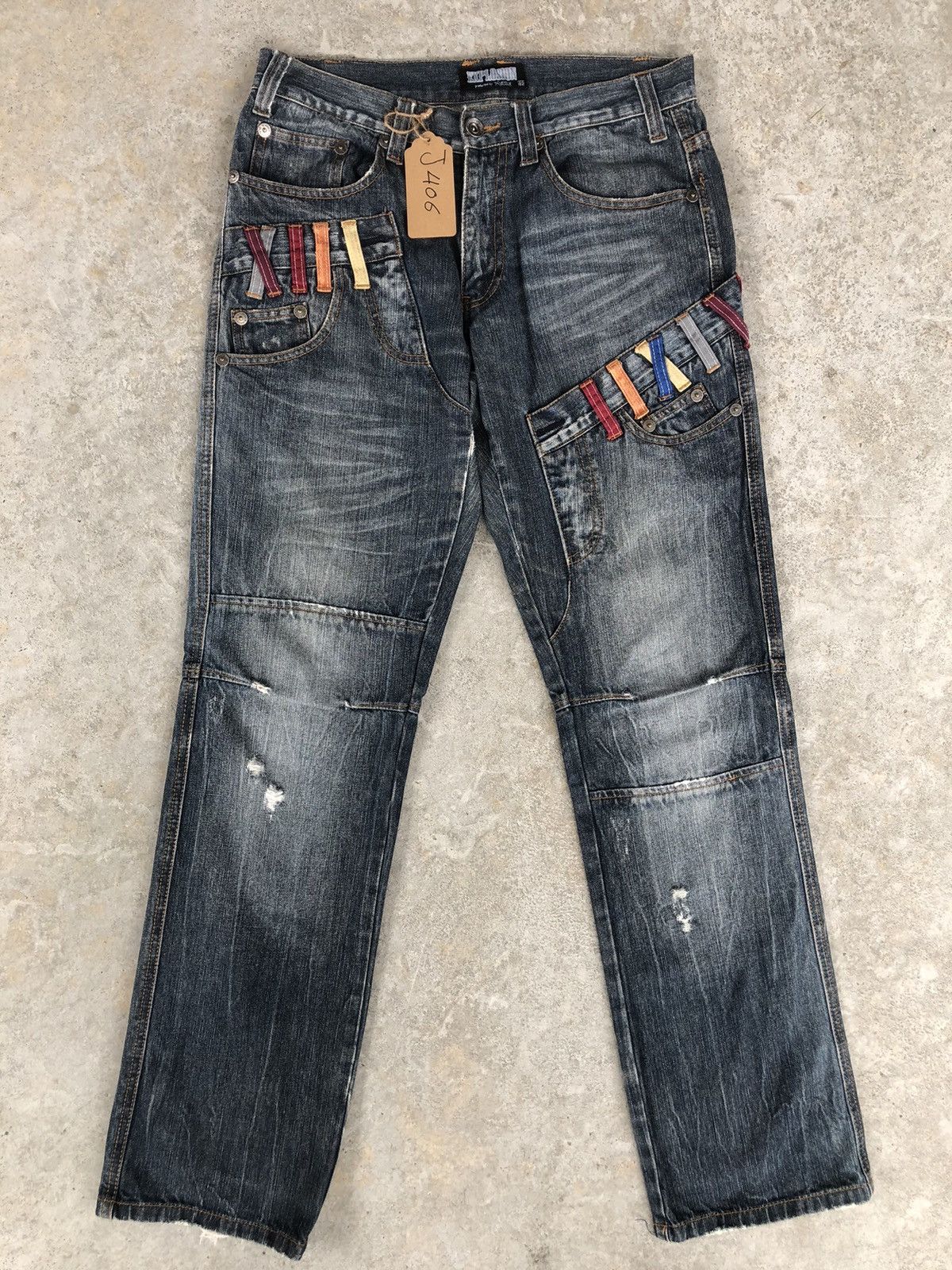 Hysteric Glamour Japanese Explosion Double Waist Distressed Jeans Size US 32 / EU 48 - 1 Thumbnail