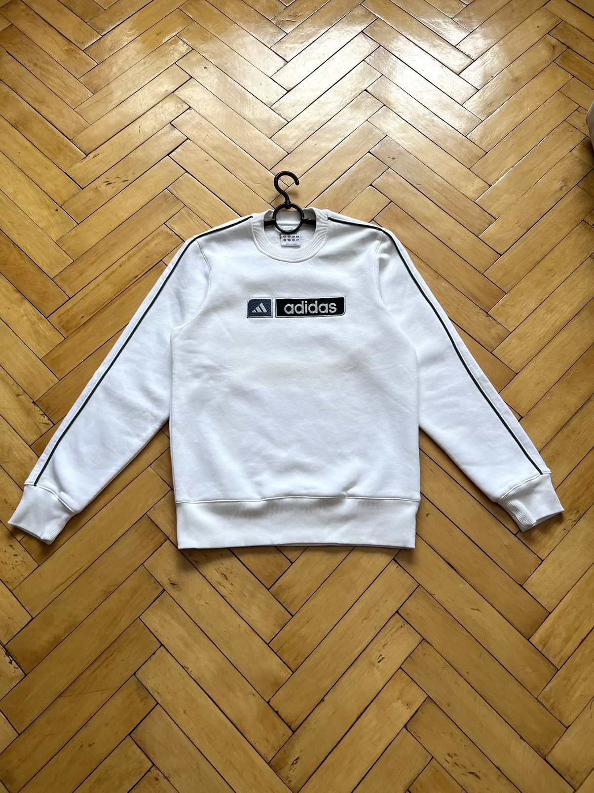 Vintage Adidas Sweatshirt Embroidered Logo Y2K Drill