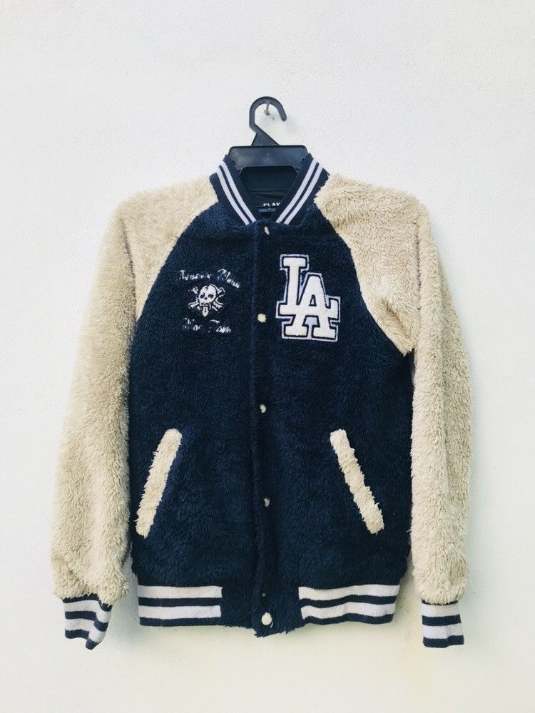 Designer × Japanese Brand Vintage Flake Mad Streetwear Fashion Varsity Fleece Jacket Size US S / EU 44-46 / 1 - 1 Thumbnail