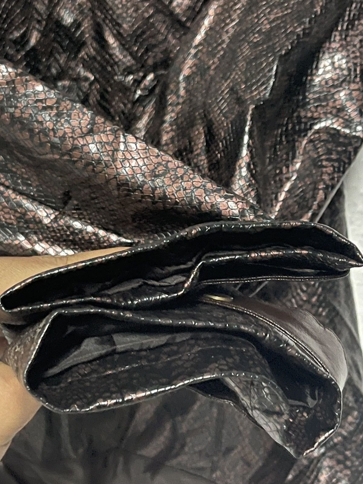 Japanese Brand Viva! Crescendo Dark Brown Snake Leather Jacket Style🔥 Size M / US 6-8 / IT 42-44 - 9 Thumbnail