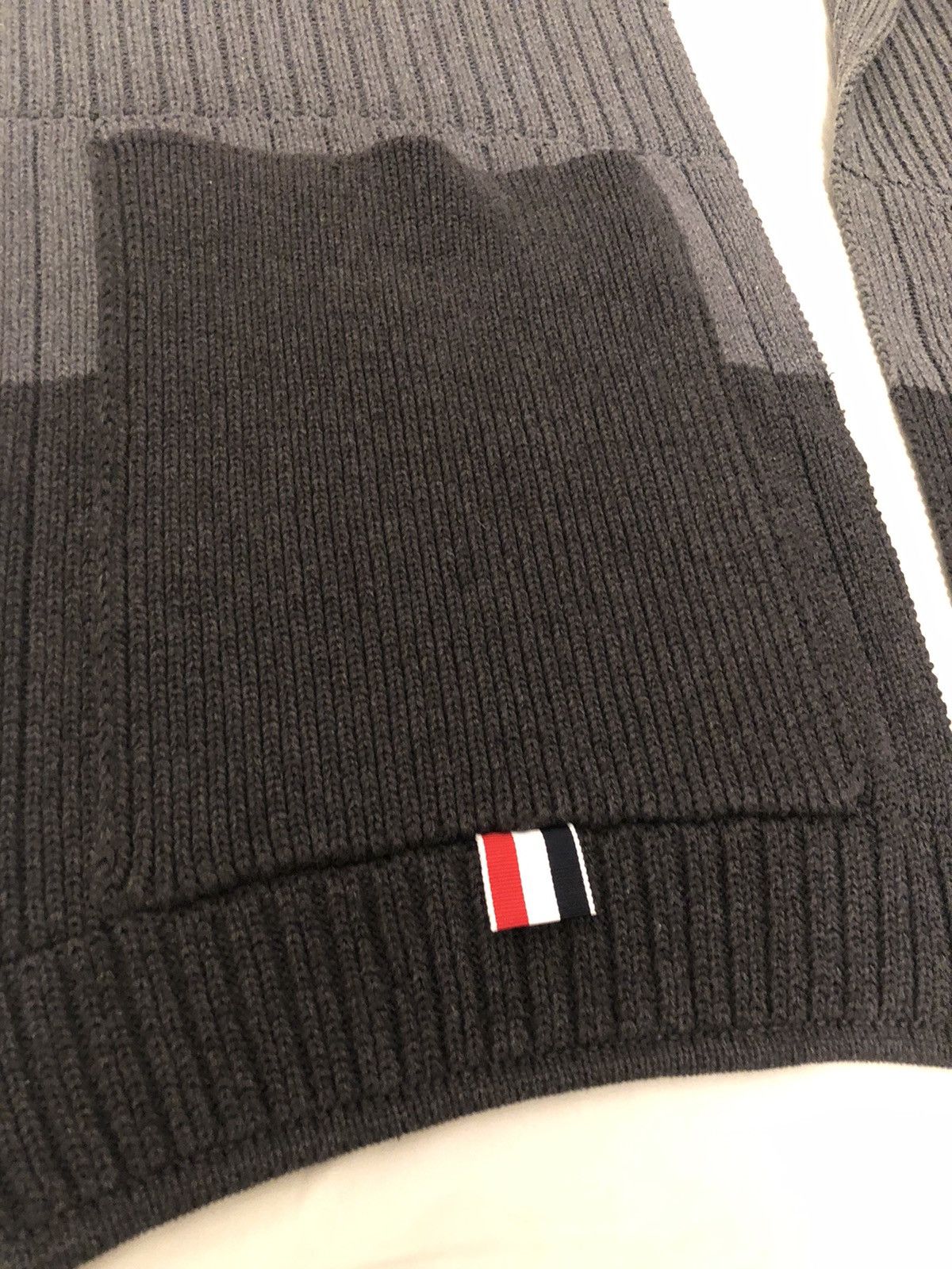 Thom Browne Thom Browne Funmix Grey Knit Scarf w Pockets Patchwork Size ONE SIZE - 2 Thumbnail