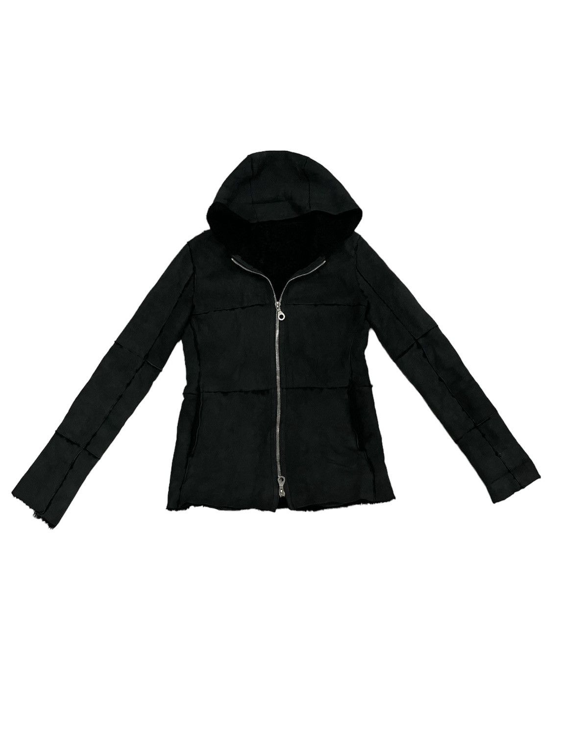 Japanese Brand Sheepskin jacket Jerkin Hooded Riri Zip made in Japan Slim S Size S / US 4 / IT 40 - 2 Thumbnail