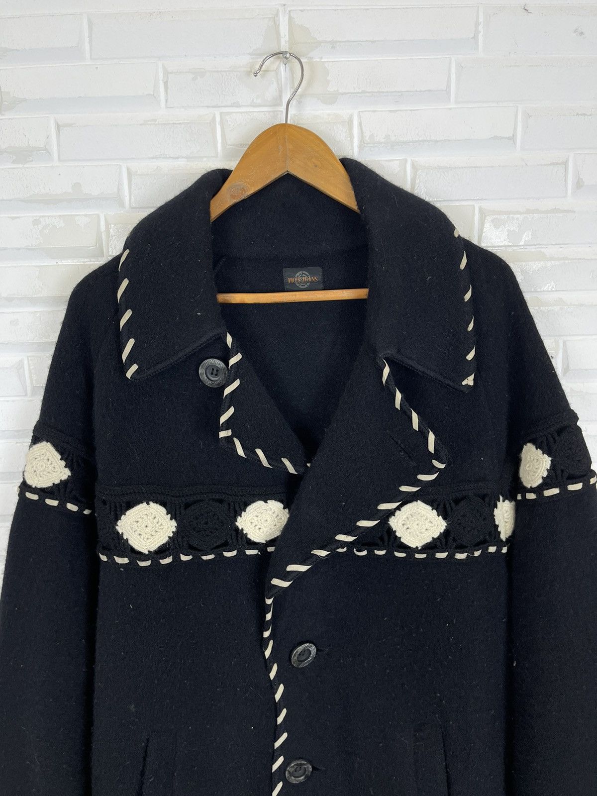 Designer × Japanese Brand Vintage Ficce Designer Mohair Wool Alpaca Jacket Size US XL / EU 56 / 4 - 2 Thumbnail