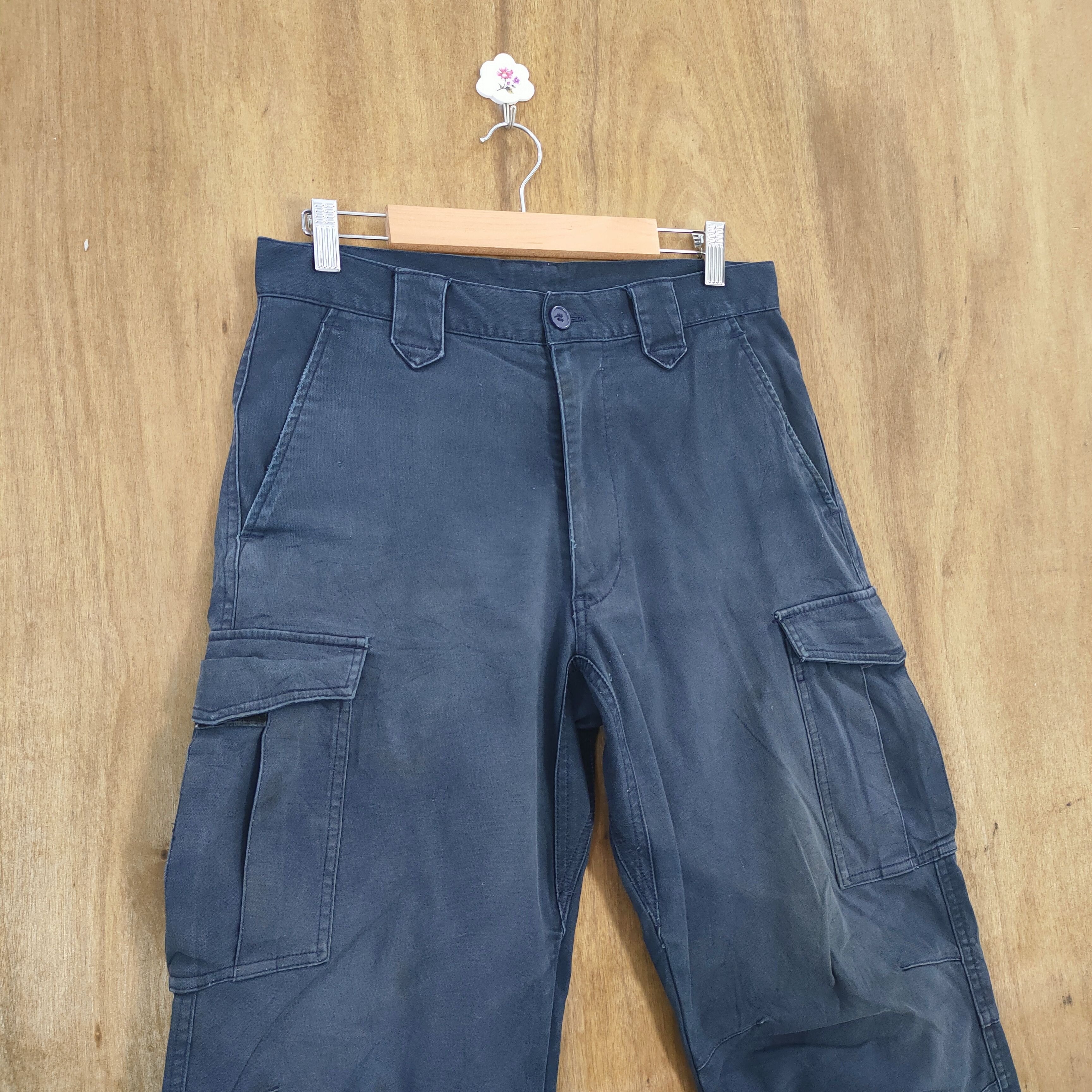 Japanese Brand VINTAGE JAPAN WORKWEAR FADED CARGO PANTS Size US 30 / EU 46 - 6 Thumbnail