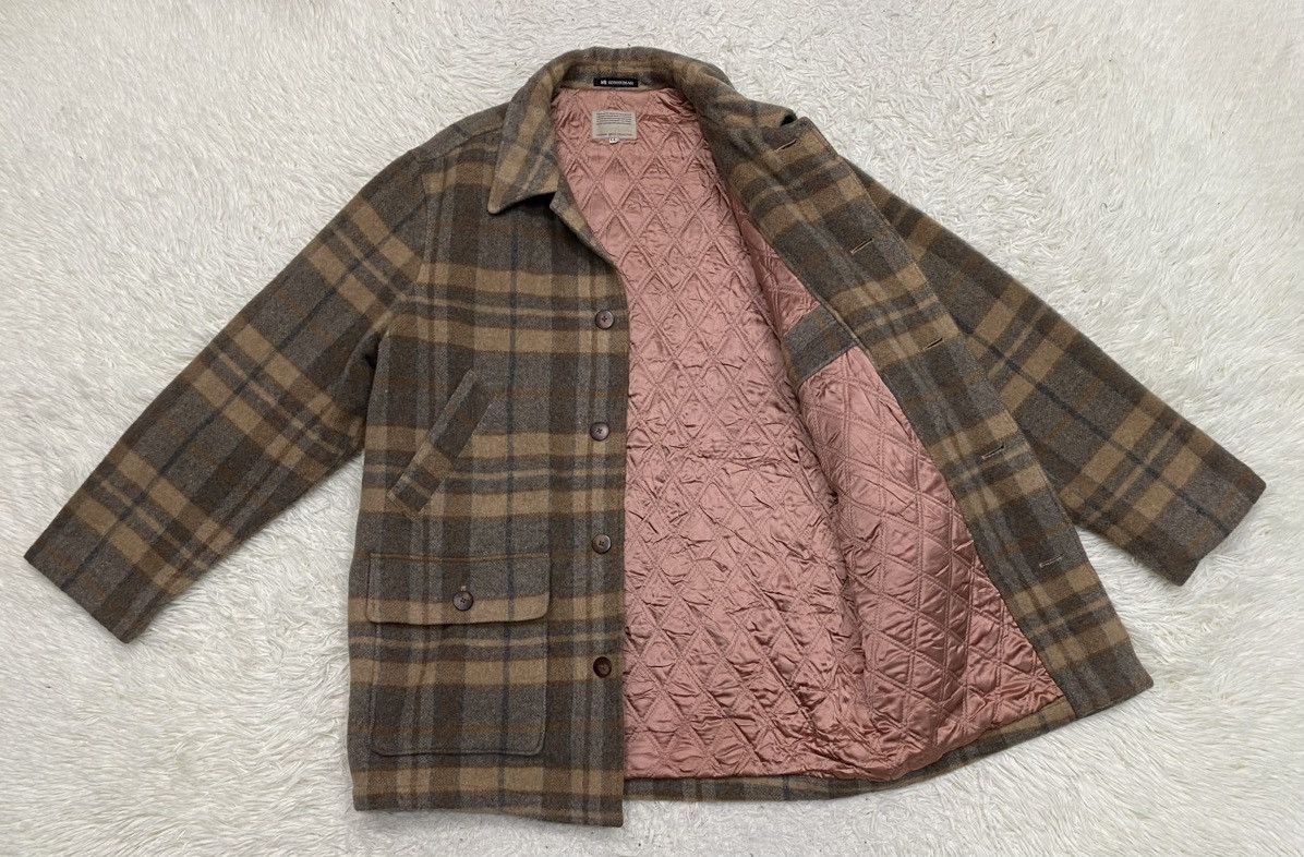Japanese Brand MB Homme Image Wool Blend Quilted Lined Check Shacket Size US L / EU 52-54 / 3 - 5 Thumbnail
