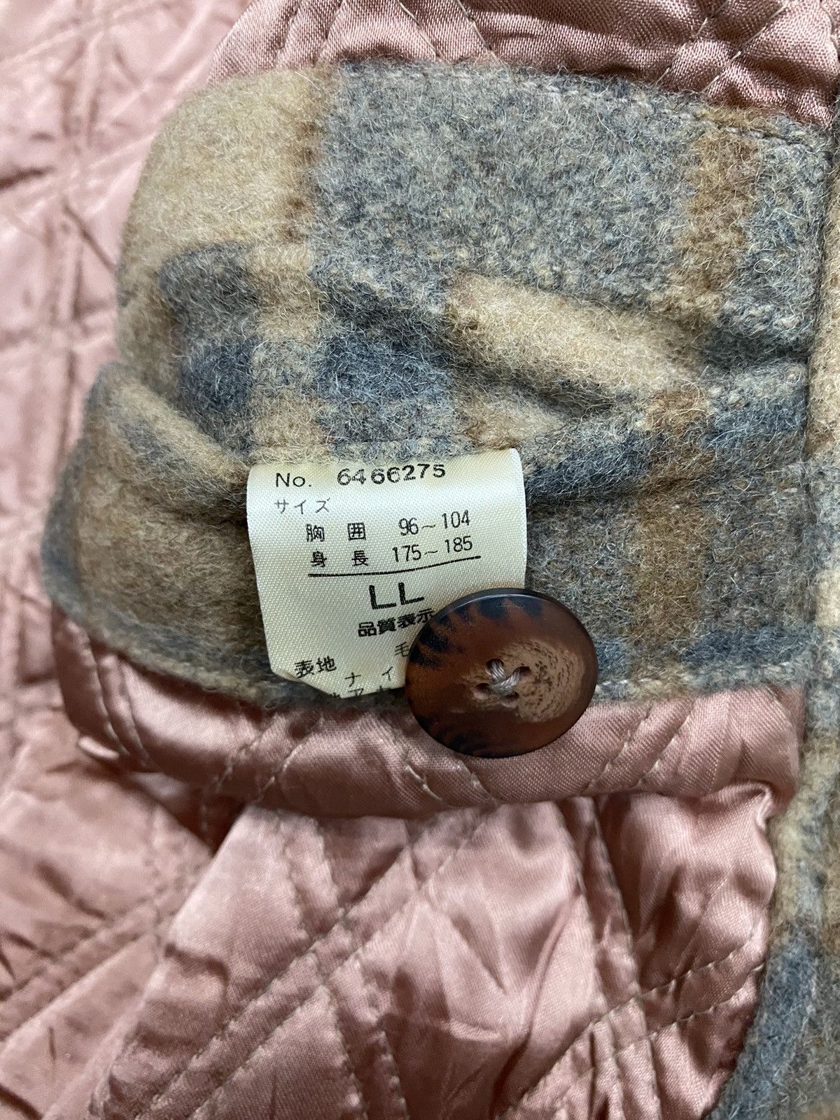 Japanese Brand MB Homme Image Wool Blend Quilted Lined Check Shacket Size US L / EU 52-54 / 3 - 10 Thumbnail