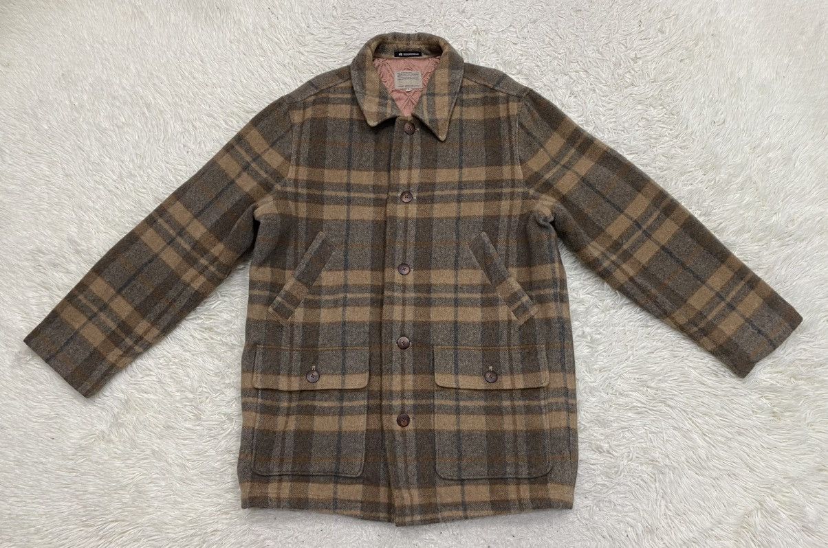 Japanese Brand MB Homme Image Wool Blend Quilted Lined Check Shacket Size US L / EU 52-54 / 3 - 2 Thumbnail