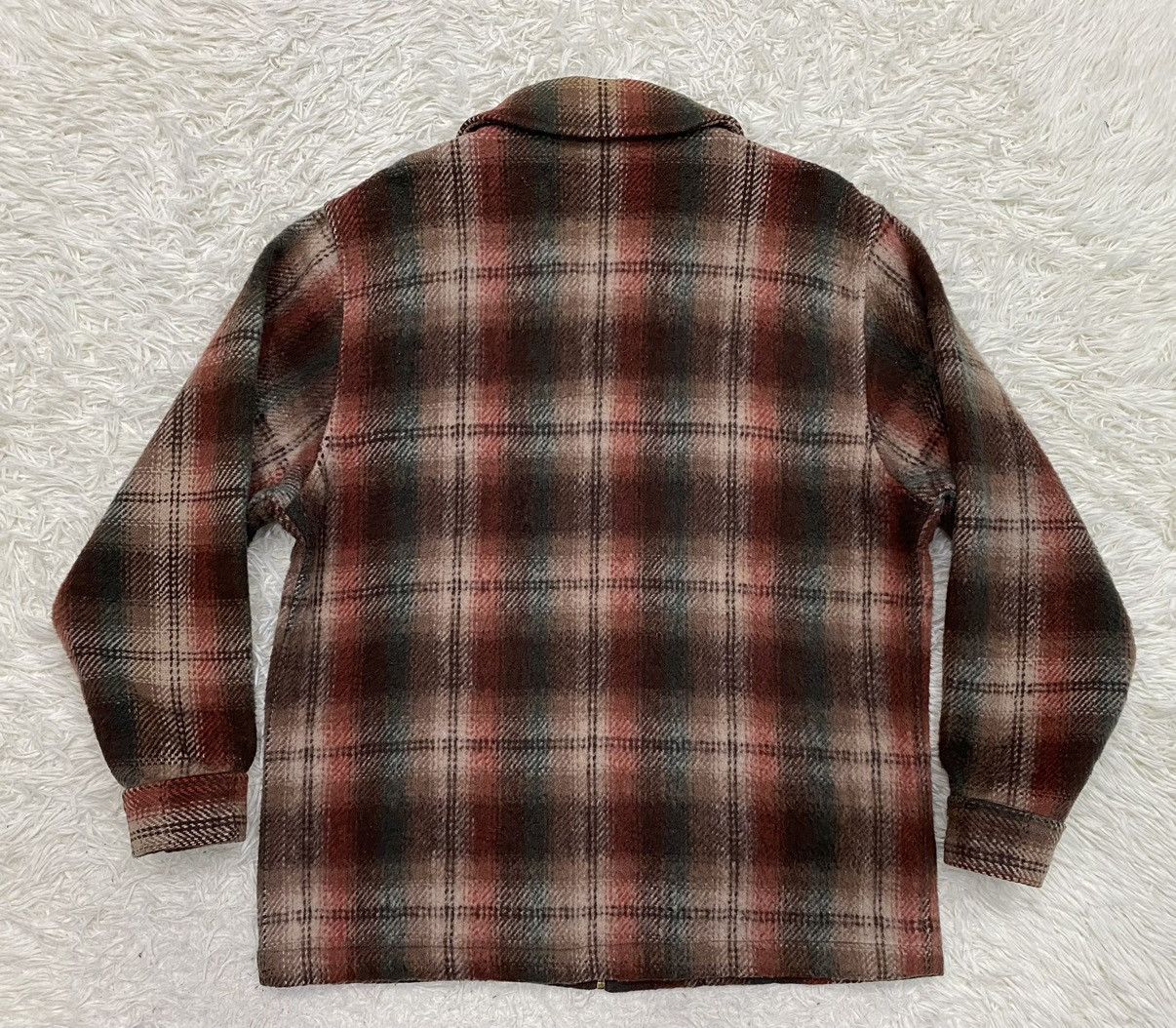 American Apparel OshKosh B'gosh Wool Blend Plaid Zipper Jacket Size US M / EU 48-50 / 2 - 7 Thumbnail