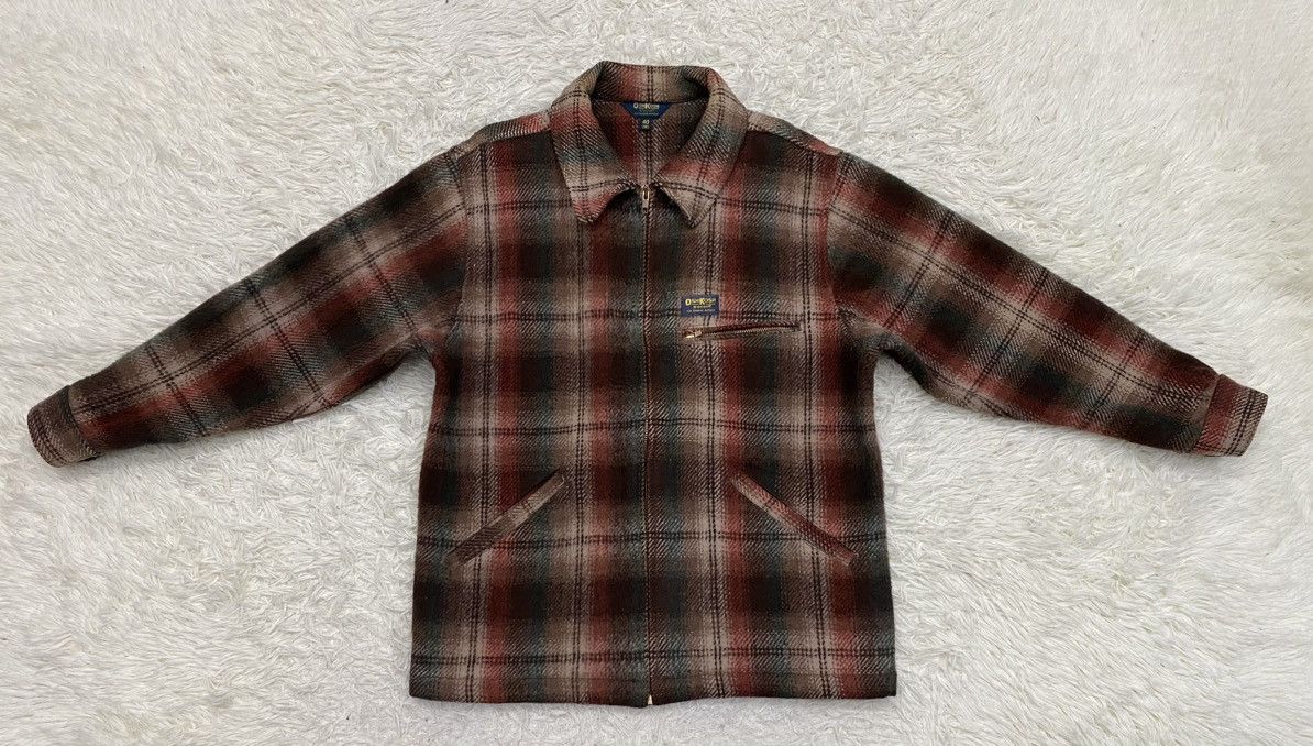 American Apparel OshKosh B'gosh Wool Blend Plaid Zipper Jacket Size US M / EU 48-50 / 2 - 2 Thumbnail