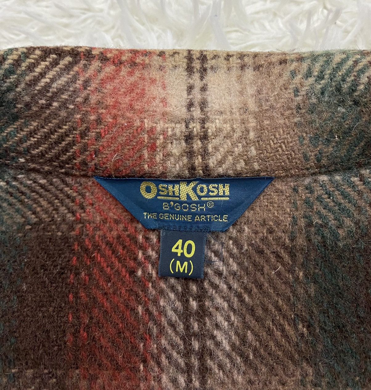 American Apparel OshKosh B'gosh Wool Blend Plaid Zipper Jacket Size US M / EU 48-50 / 2 - 11 Thumbnail