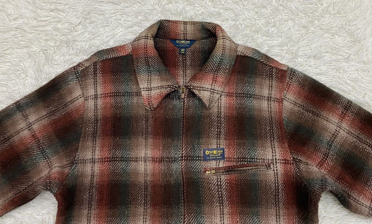 American Apparel OshKosh B'gosh Wool Blend Plaid Zipper Jacket Size US M / EU 48-50 / 2 - 3 Thumbnail