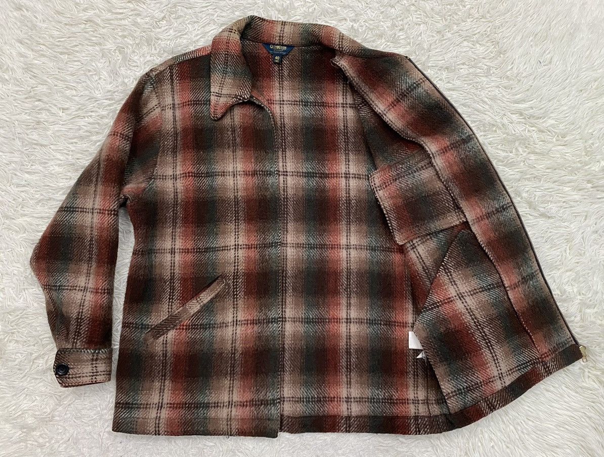 American Apparel OshKosh B'gosh Wool Blend Plaid Zipper Jacket Size US M / EU 48-50 / 2 - 5 Thumbnail