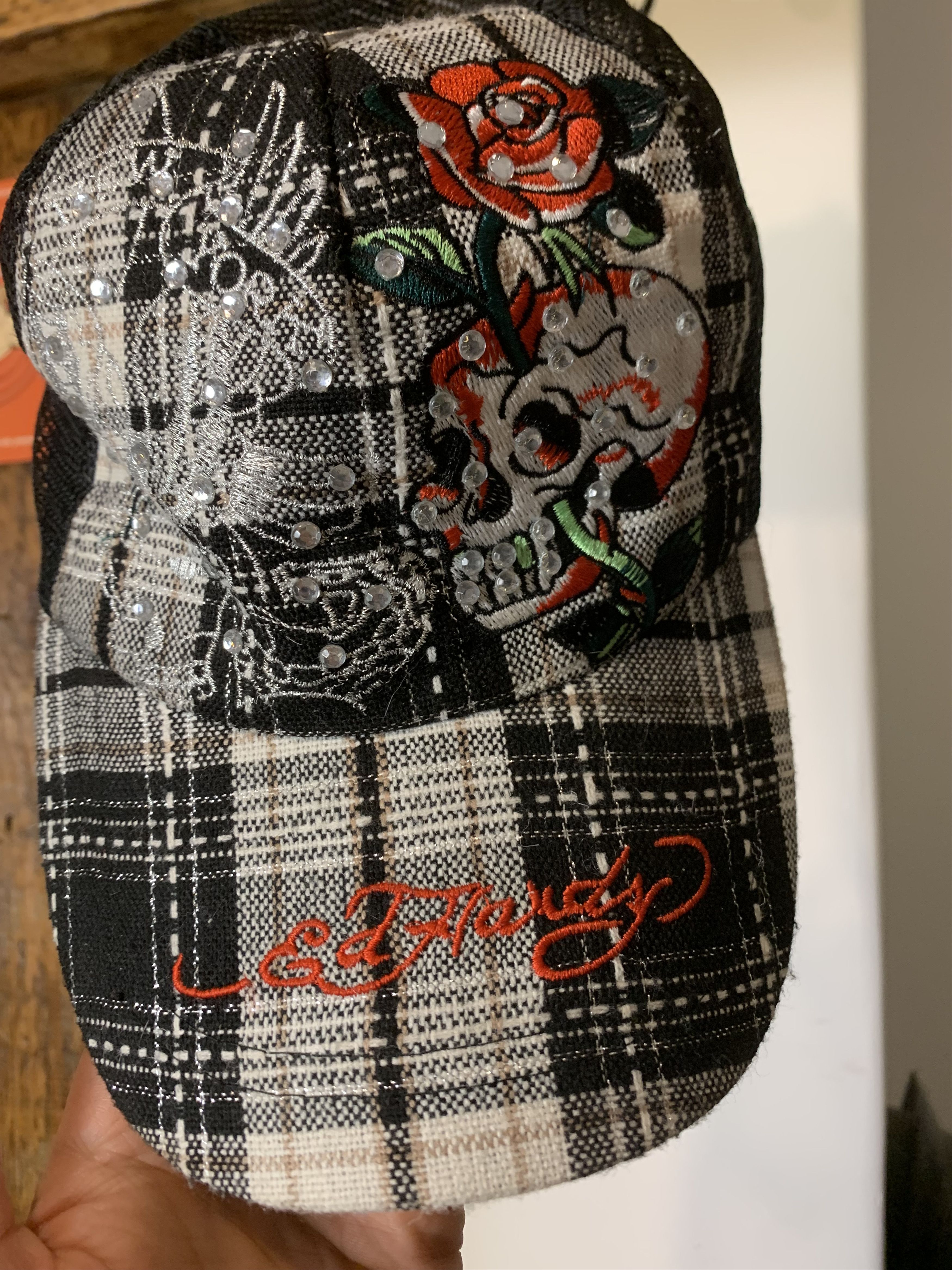 Christian Audigier × Ed Hardy Christian Audigier Skull Rose Hat Size ONE SIZE - 4 Thumbnail