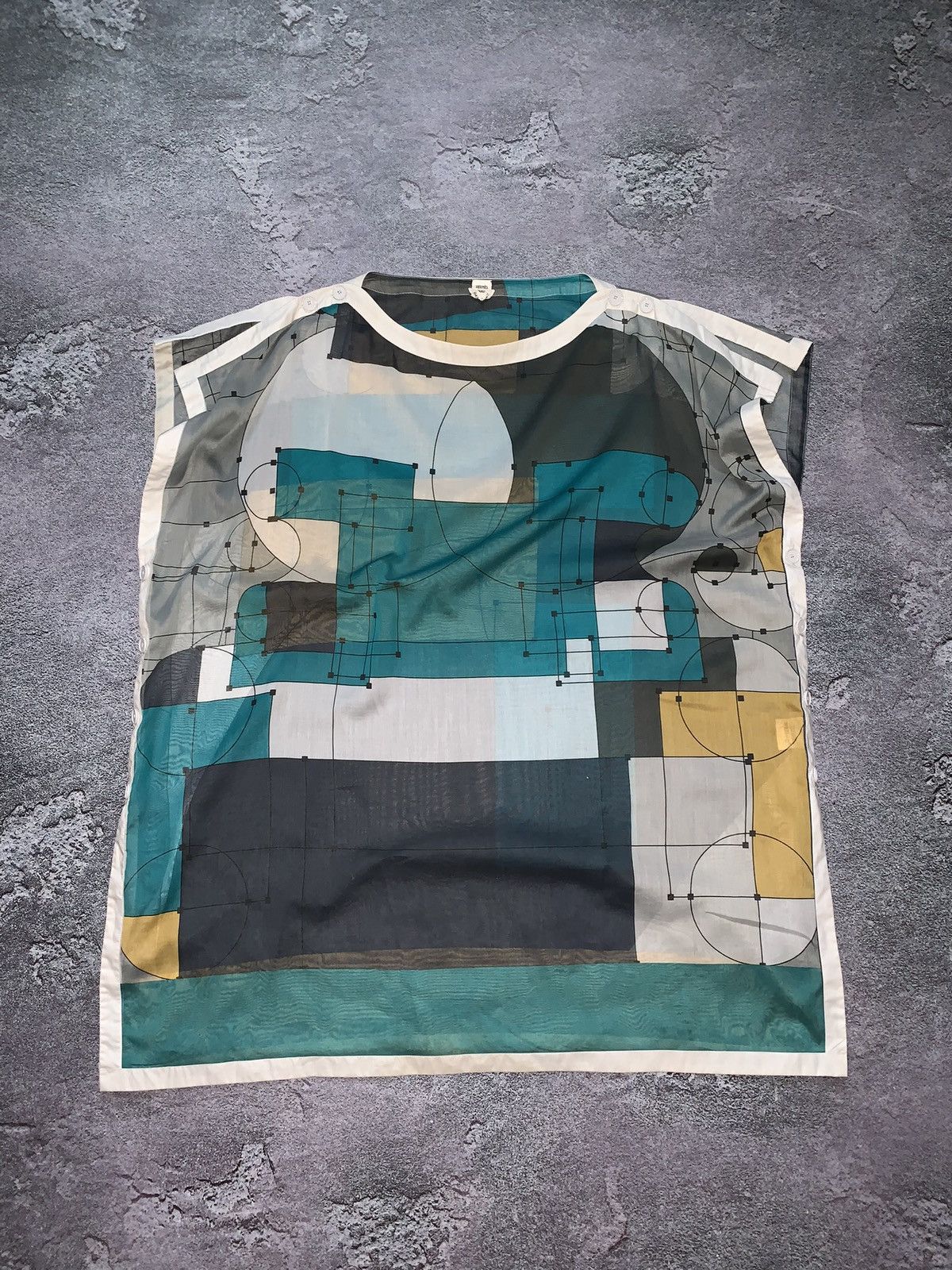 Hermes by Martin Margiela 34 multicolour dress shirt tunic