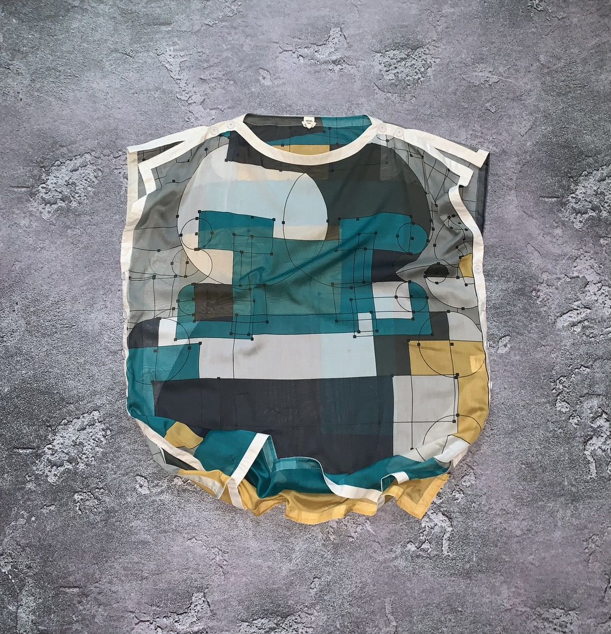 Hermes by Martin Margiela 34 multicolour dress shirt tunic