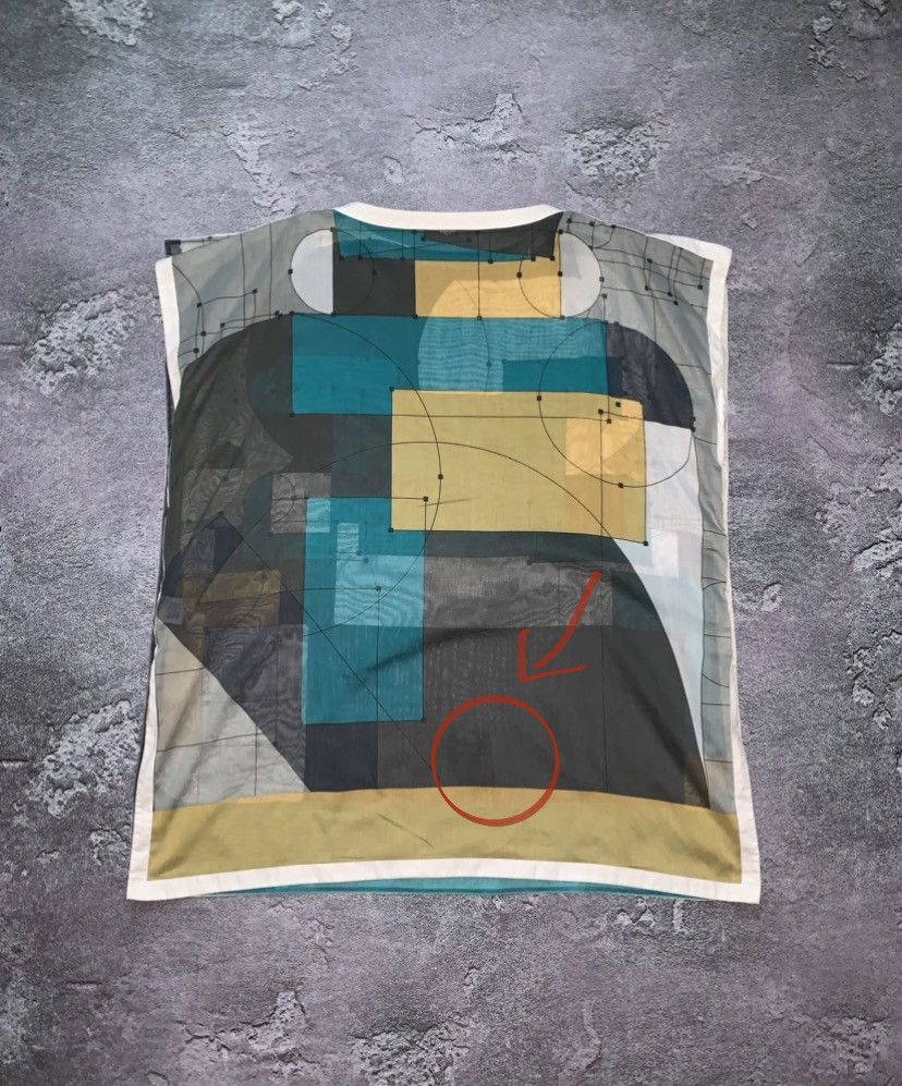 Hermes by Martin Margiela 34 multicolour dress shirt tunic