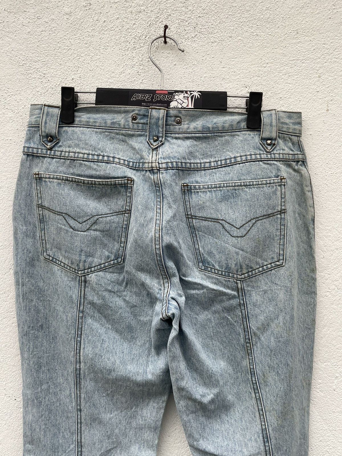Harley Davidson × Vintage Vintage Harley Davidson Flare Jeans Size US 34 / EU 50 - 10 Thumbnail