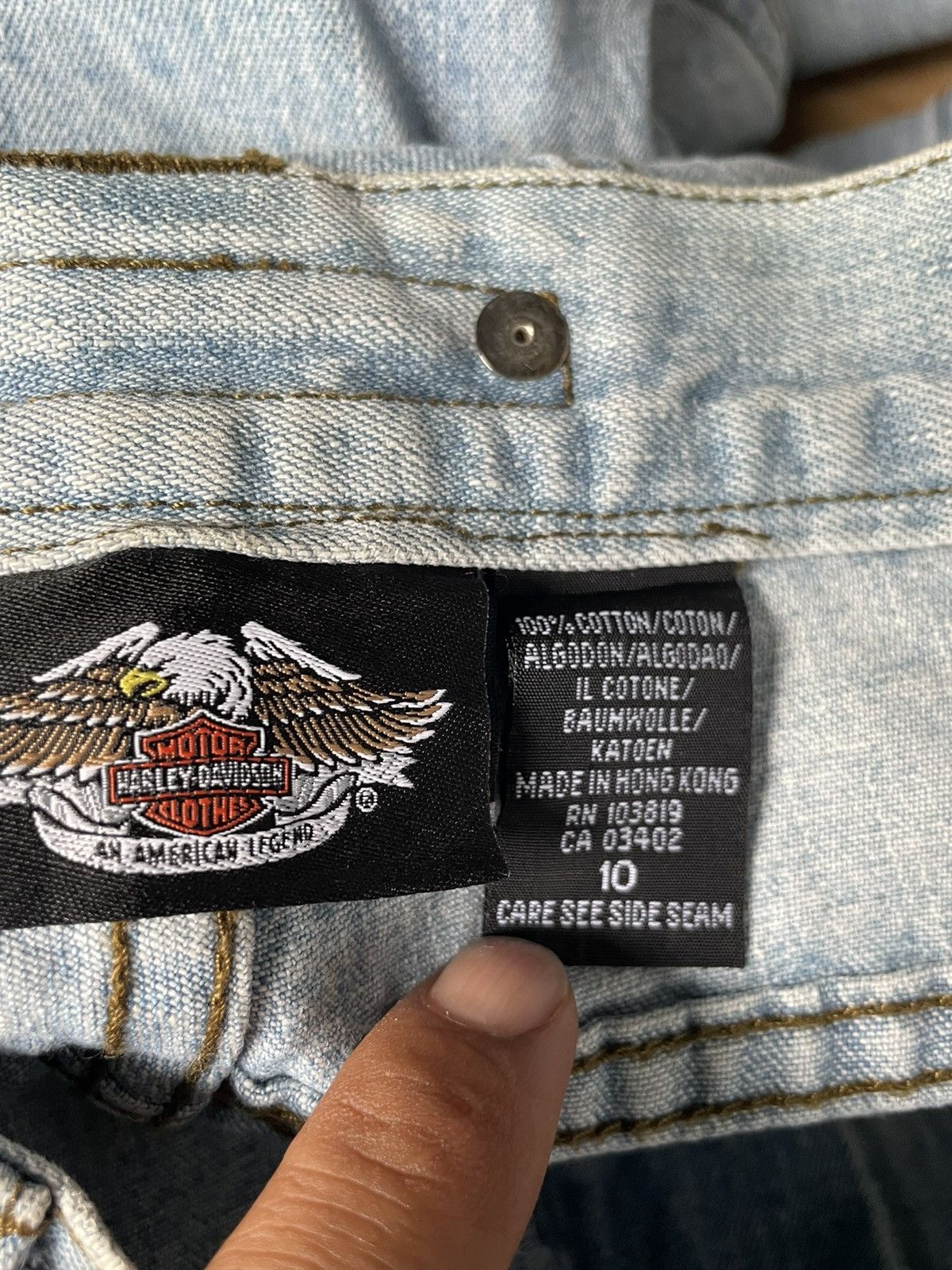 Harley Davidson × Vintage Vintage Harley Davidson Flare Jeans Size US 34 / EU 50 - 14 Thumbnail