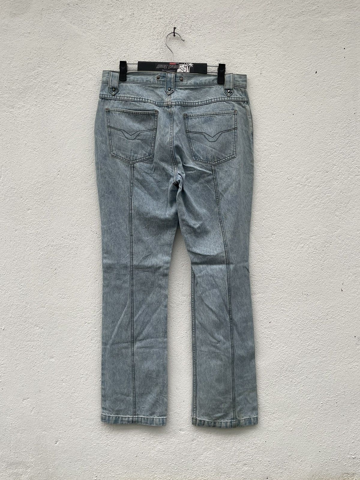 Harley Davidson × Vintage Vintage Harley Davidson Flare Jeans Size US 34 / EU 50 - 9 Thumbnail