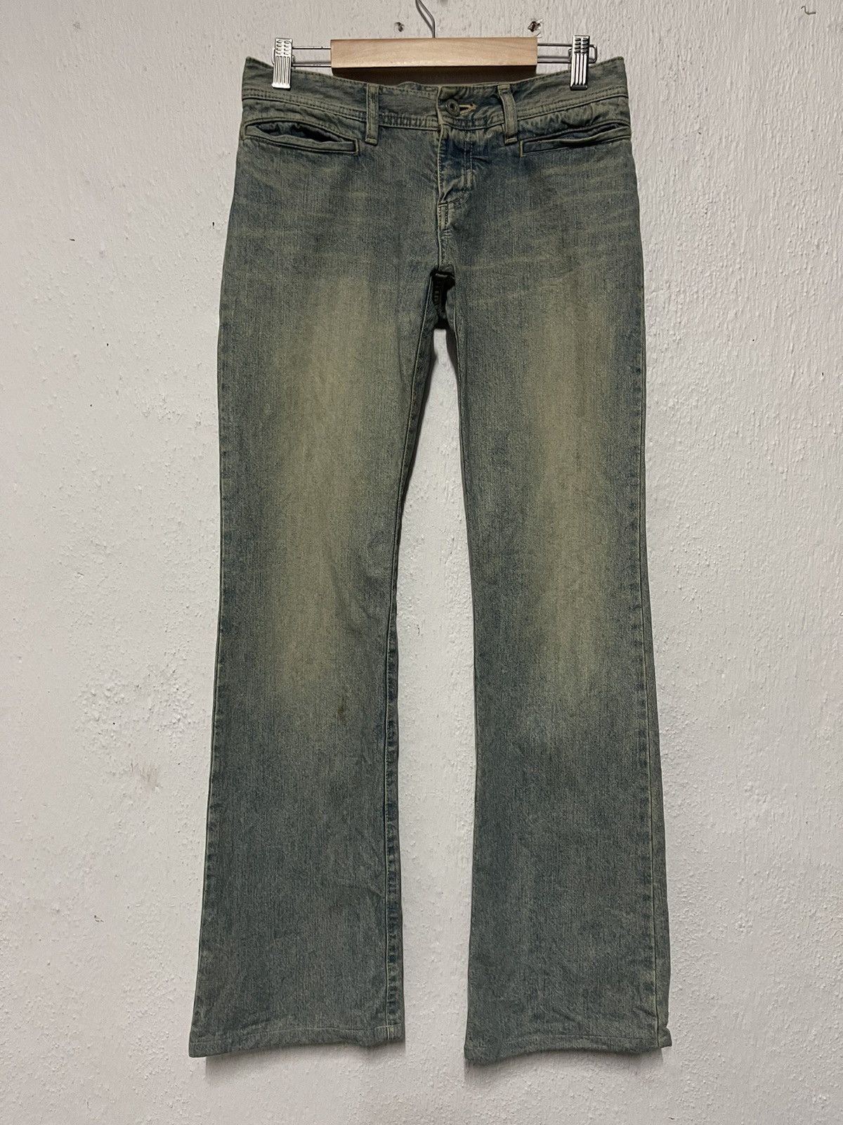 Japanese Brand × Vintage Vintage Thrashed Marginal Glamour Jeans Bootcut For Women Size 28" / US 6 / IT 42 - 1 Thumbnail