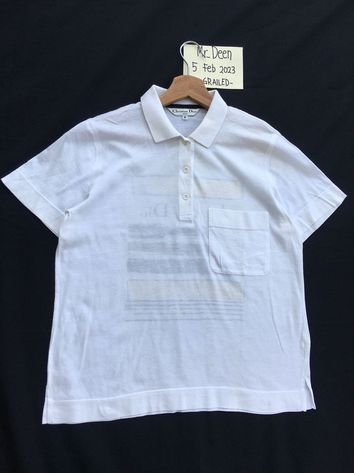 Christian Dior Monsieur Rare Vintage Christian Dior Sports Spellout Polo Shirt Size US M / EU 48-50 / 2 - 7 Thumbnail