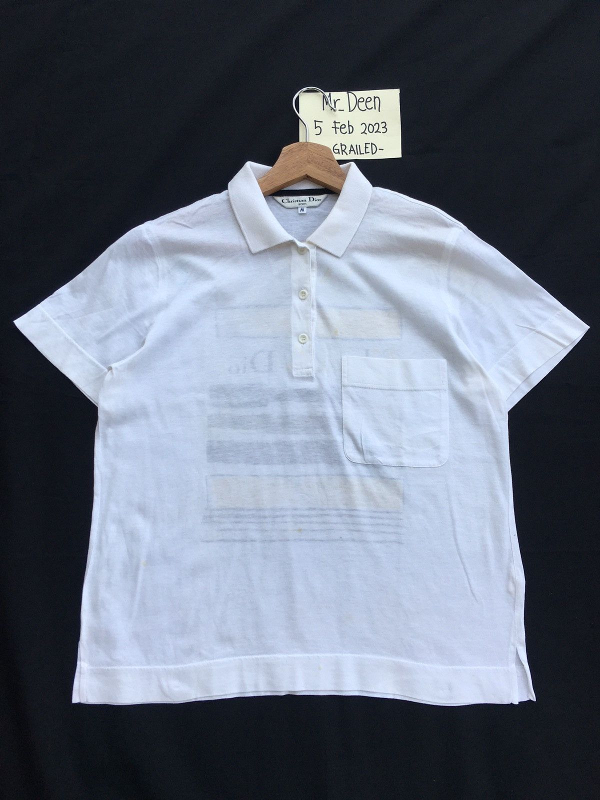 Christian Dior Monsieur Rare Vintage Christian Dior Sports Spellout Polo Shirt Size US M / EU 48-50 / 2 - 6 Thumbnail