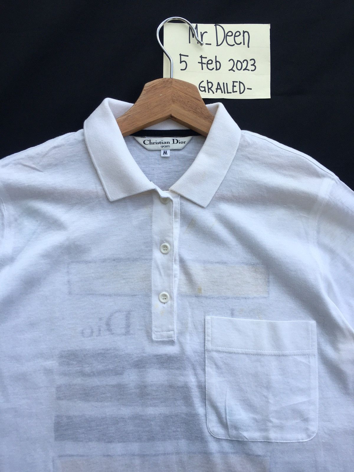 Christian Dior Monsieur Rare Vintage Christian Dior Sports Spellout Polo Shirt Size US M / EU 48-50 / 2 - 9 Thumbnail
