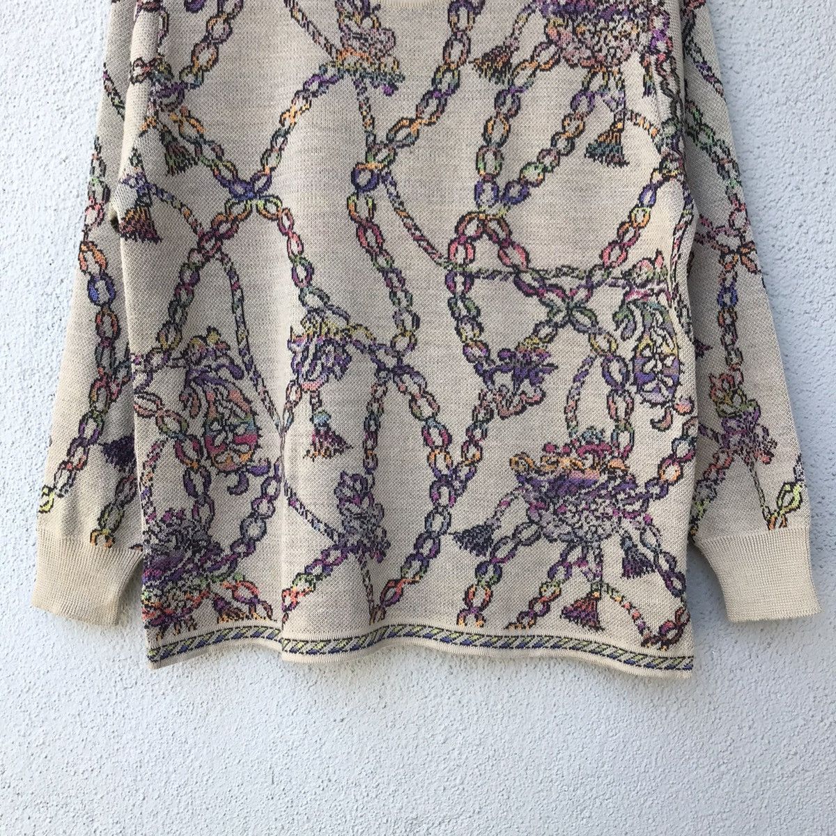 Aran Isles Knitwear STEALS💥Vintage Mode Doruille Chain Monogram Knitwear Size US M / EU 48-50 / 2 - 3 Thumbnail