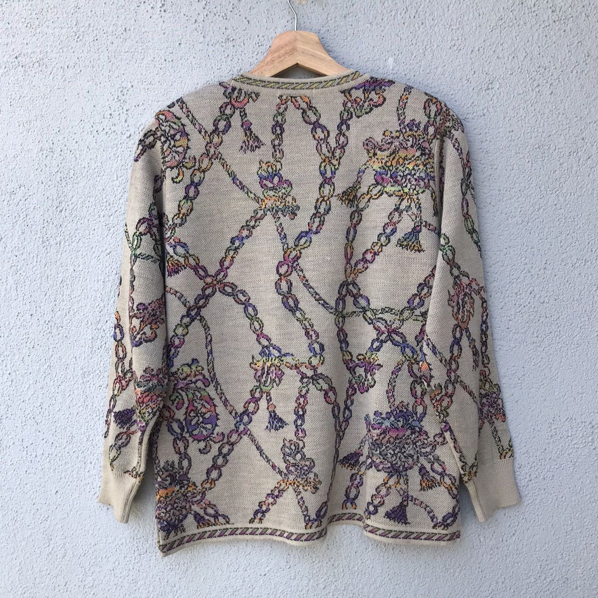 Aran Isles Knitwear STEALS💥Vintage Mode Doruille Chain Monogram Knitwear Size US M / EU 48-50 / 2 - 10 Thumbnail